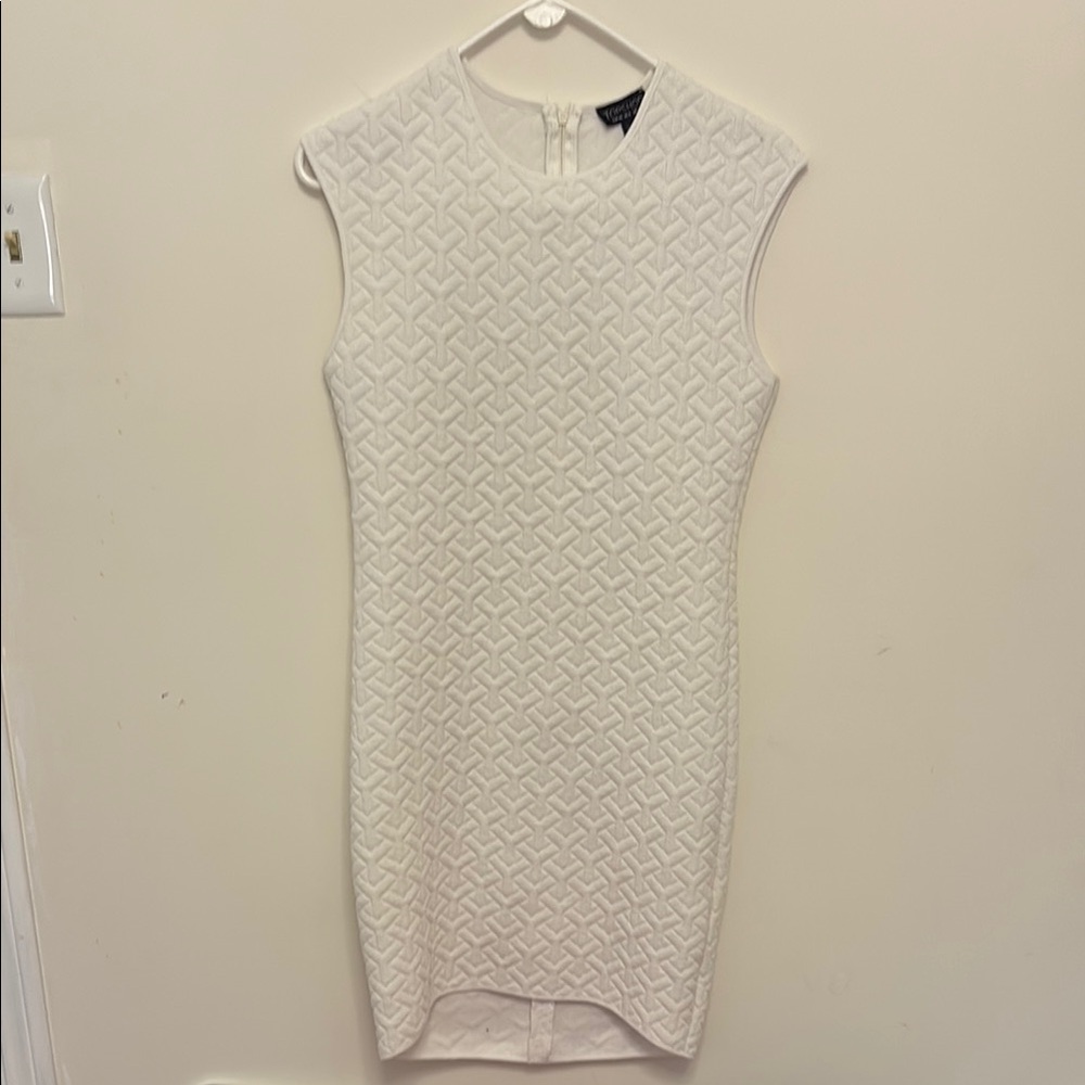 Top Shop Elegant White Sleeveless Dress size US 8 minimalist quiet luxury